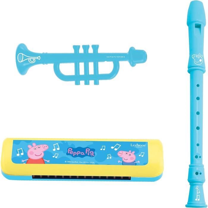 Lexibook - Set Musical Peppa Pig - 7 instruments - Rangement dans le tambour