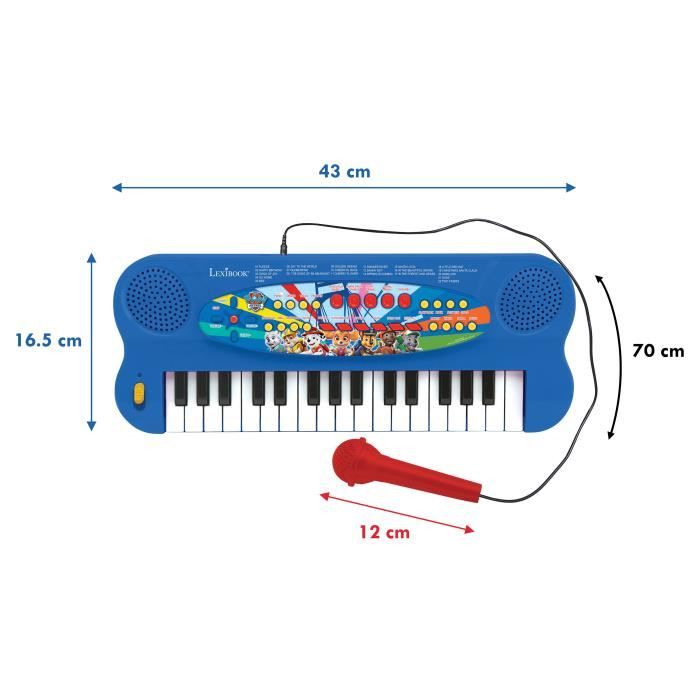 PAT' PATROUILLE - Clavier Électronique Musical avec Micro (32 touches) - LEXIBOOK