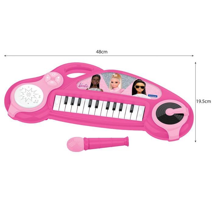 Piano électronique pour enfants Barbie avec effets lumineux et microphone - 24 touches