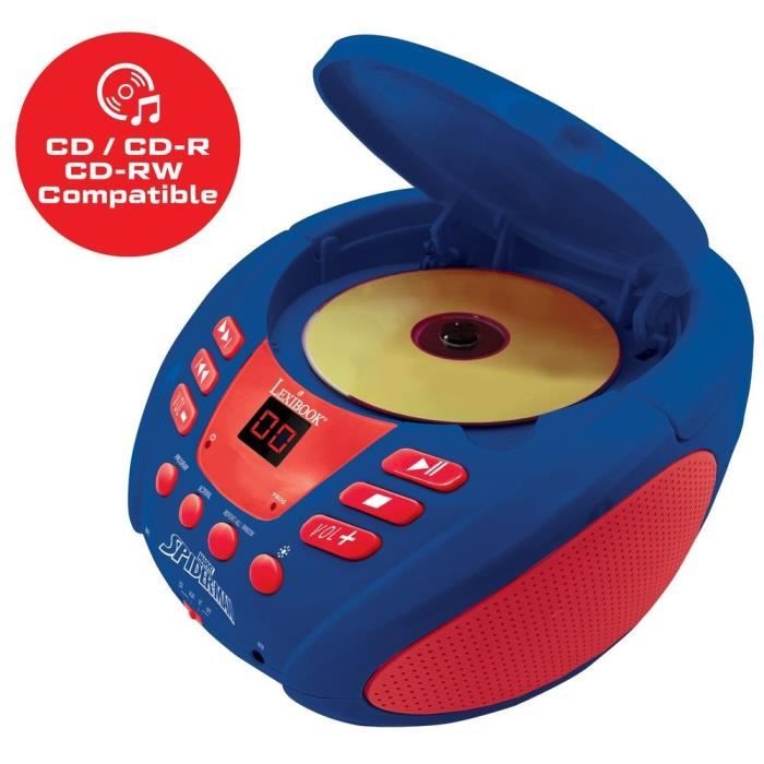 Lecteur CD Bluetooth Spider-Man avec Effets Lumineux