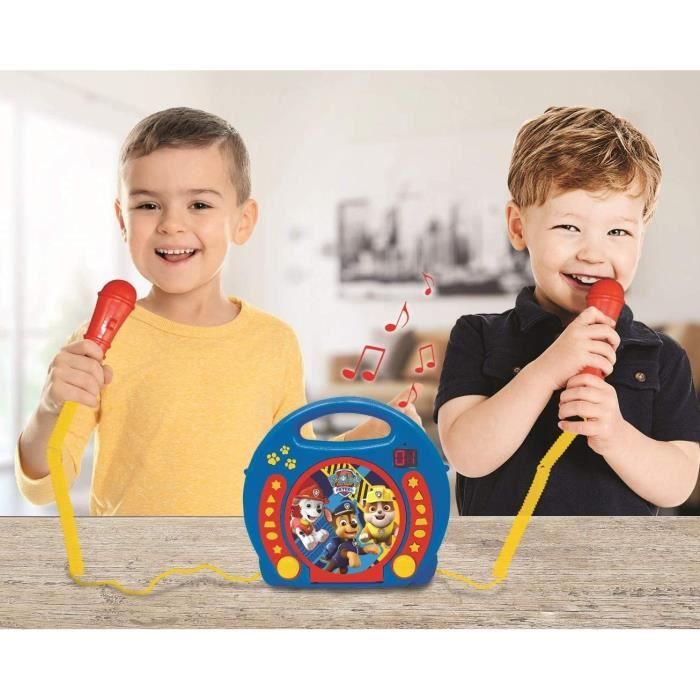 PAT' PATROUILLE - Lecteur CD karaoké enfant avec 2 microphones - LEXIBOOK