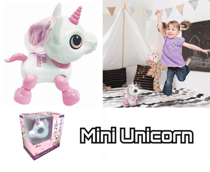 Robot Licorne Power Unicorn Mini - Effets Lumineux et Sonores - Contrôle par Claquement de Main - Répétition