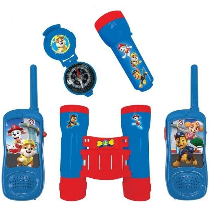 Kit d'aventurier Pat' Patrouille - Talkie-Walkies, jumelles, lampe torche et boussole