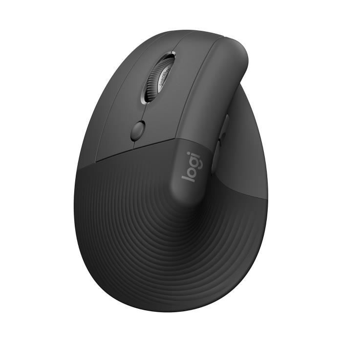 Souris Logitech Lift Left Ergonomique Verticale, Sans Fil, Silencieuse - Graphite