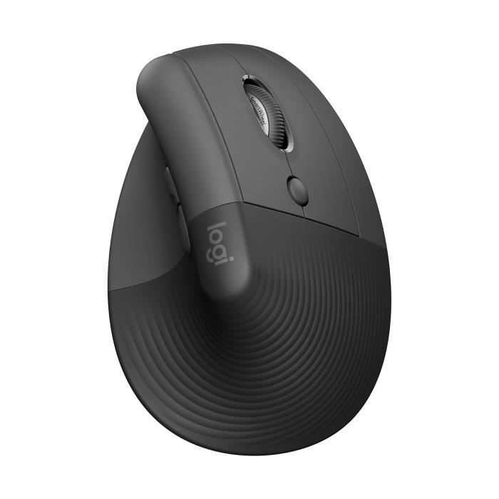 Souris ergonomique - Sans fil - Logitech - Droitier - Graphite