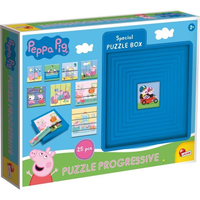 Puzzles progressifs Peppa Pig - Boite auto-corrective - LISCIANI