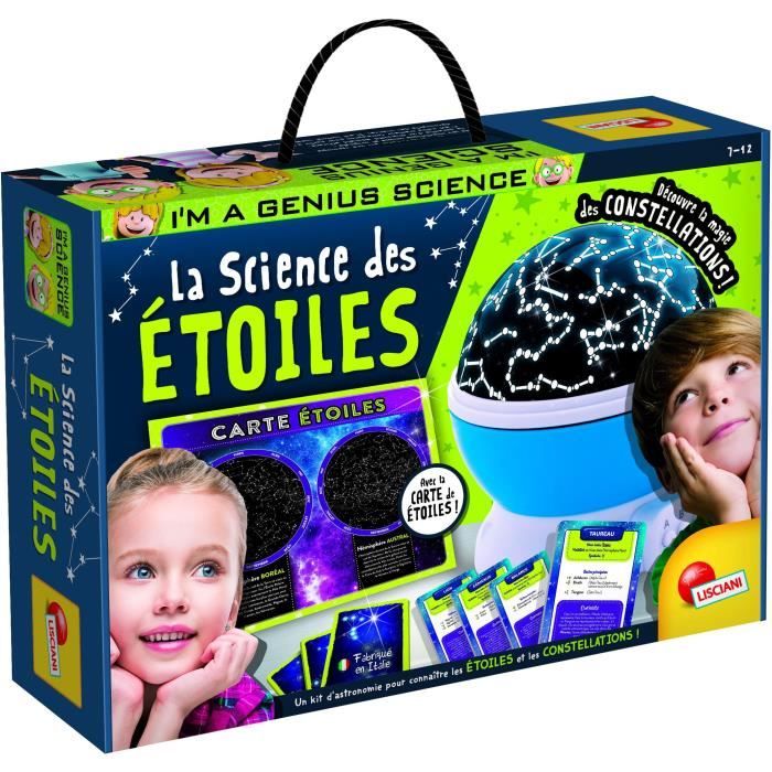 Kit Scientifique et Educatif - Lisciani - I'm a Genius Science - La Science des Etoiles - Planétarium Electronique - Observation de