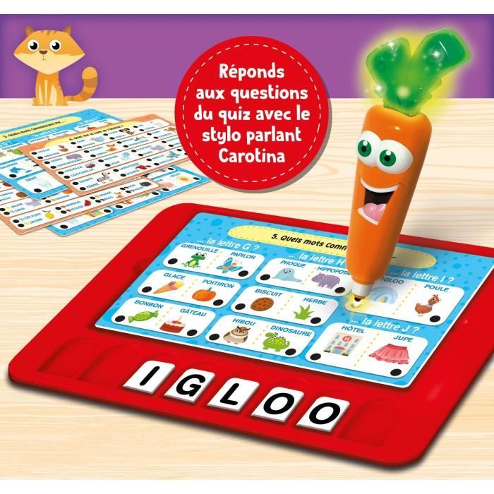 Tablette écritoire Carotina pour enrichir le vocabulaire - LISCIANI - Lumineuse et parlante