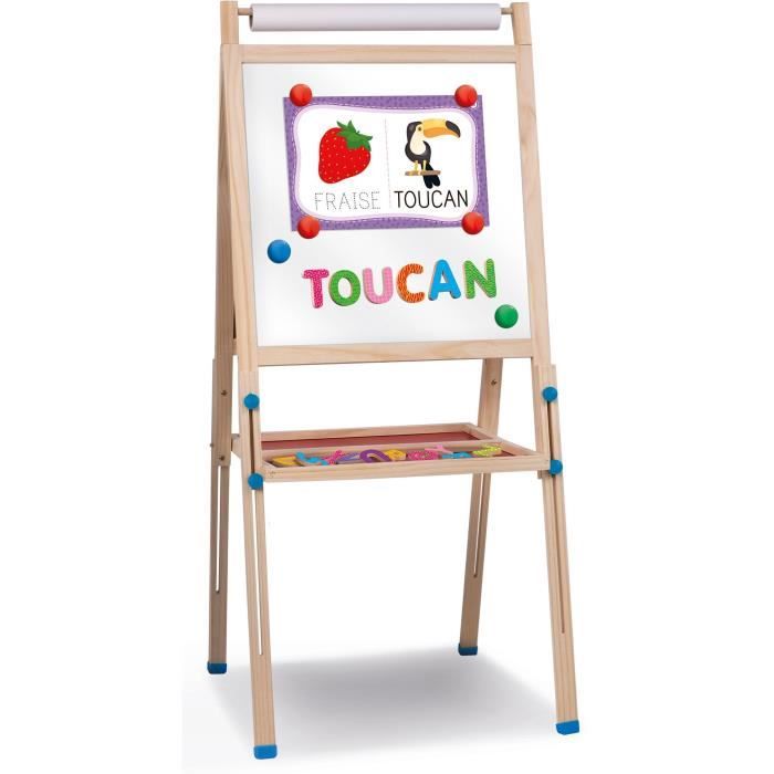 Tableau évolutif - LISCIANI - Montessori - Grand tableau en bois - Réglable et magnétique - Activités éducatives