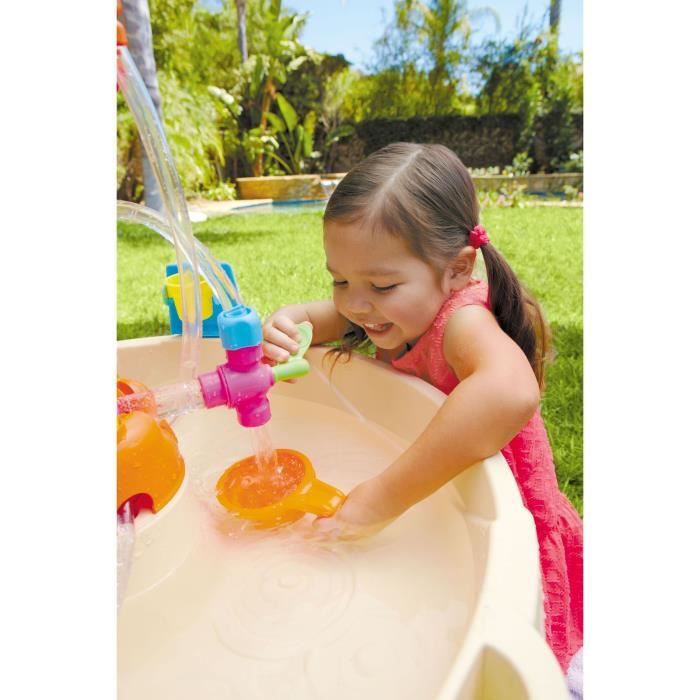 Table d'eau fontaine Little Tikes - Usine a Fontaines - PVC - 75x75x95cm - Garçon et Fille - 24 mois+