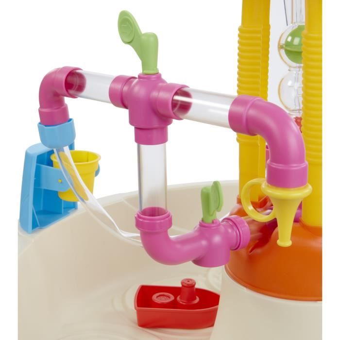 Table d'eau fontaine Little Tikes - Usine a Fontaines - PVC - 75x75x95cm - Garçon et Fille - 24 mois+