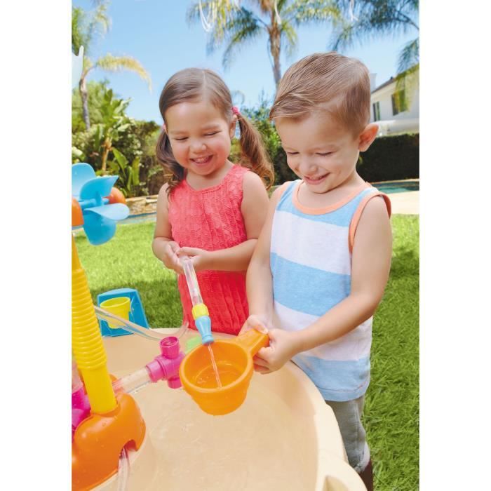 Table d'eau fontaine Little Tikes - Usine a Fontaines - PVC - 75x75x95cm - Garçon et Fille - 24 mois+