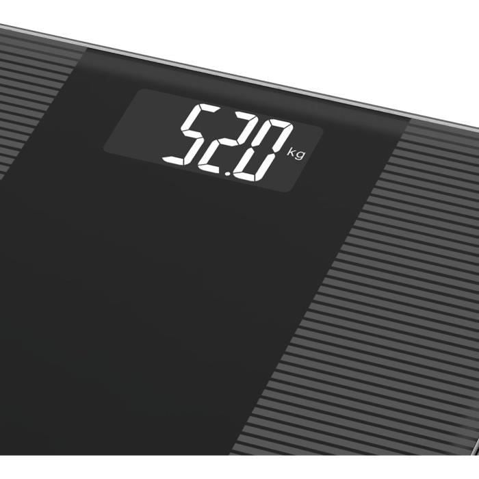 Pese-personne électronique Little Balance - Slim Wave LCD - 180 kg / 100 g - Noir brillant