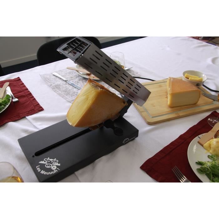 Appareil a raclette - LITTLE BALANCE - Savoyarde quart de meule - 600 W - 4 personnes - Design Meuuuh / Inox