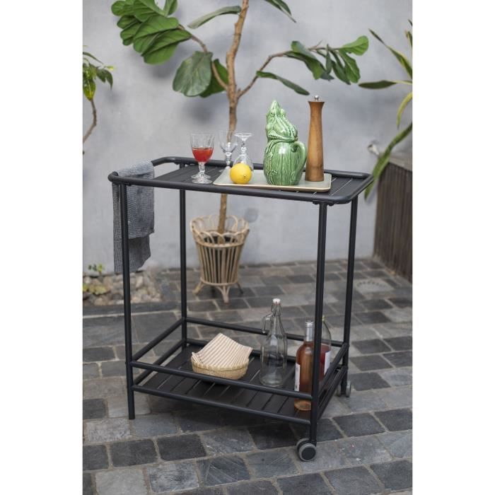 Desserte de jardin - LIVOO - GS163N - 61 x 42 cm - Noir