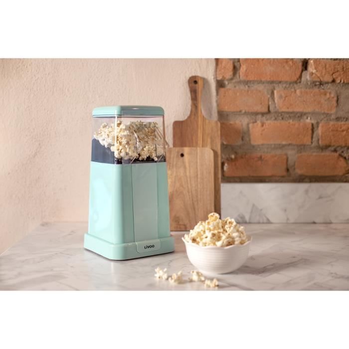 Machine a popcorn  - LIVOO - DOM497 - 1200W - Jusqu'a 100 g de grains - Bleu