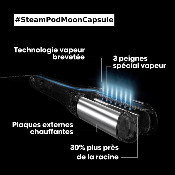 Steampod 4.0 Edition Limitée Moon Capsule - Lisseur-Boucleur Vapeur - Plaque en céramique haute résistance - L'Oréal Professionnel