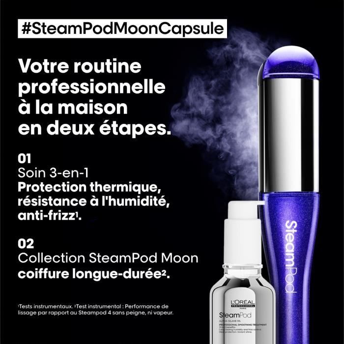 Steampod 4.0 Edition Limitée Moon Capsule - Lisseur-Boucleur Vapeur - Plaque en céramique haute résistance - L'Oréal Professionnel