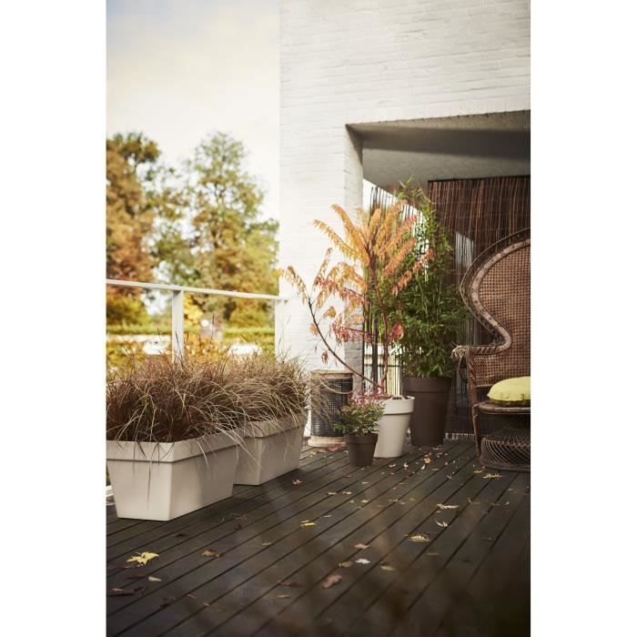 Planteur - ELHO - Bac a plantes avec roues pour terrasse - 51 L - 70 cm - Blanc