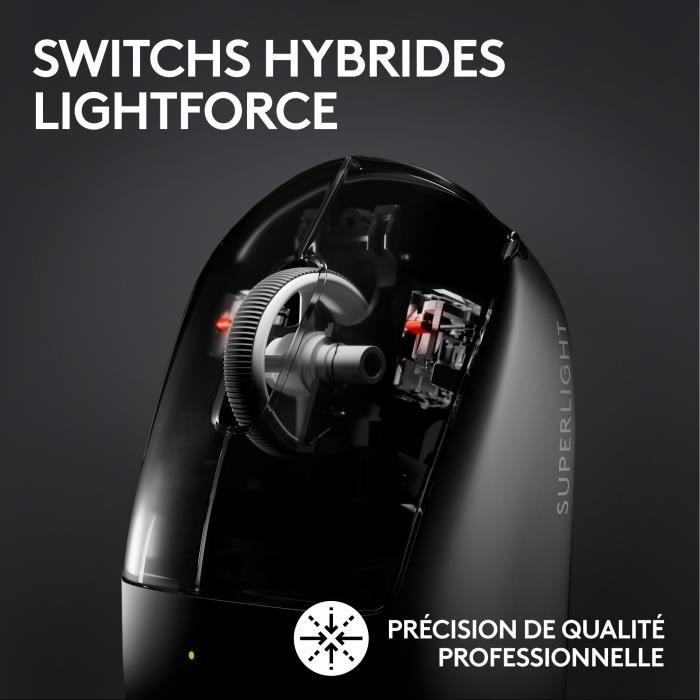 Souris Logitech G PRO X SUPERLIGHT 2 LIGHTSPEED Souris Gaming Sans Fil, Légere - Blanche