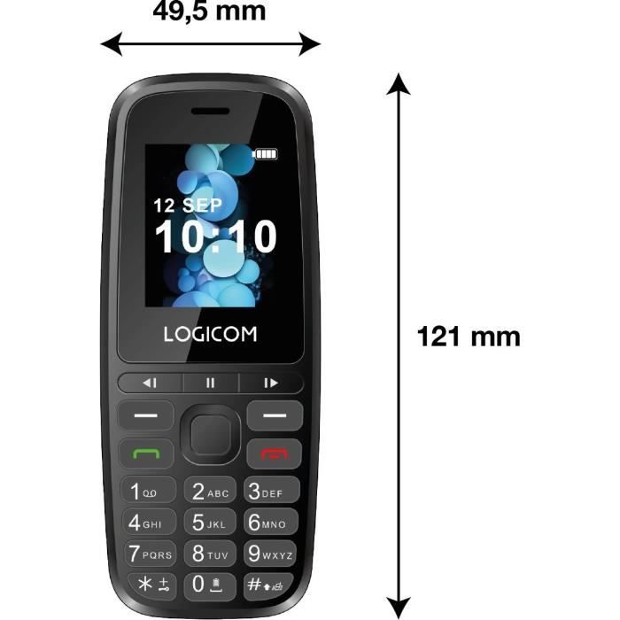 Téléphone Mobile - LOGICOM - Posh 402 - Noir