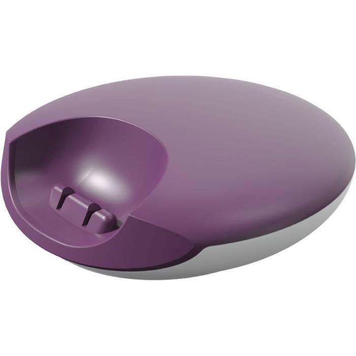 Téléphone fixe sans fil - LOGICOM - DECT ILOA 150 SOLO - Aubergine - Sans répondeur