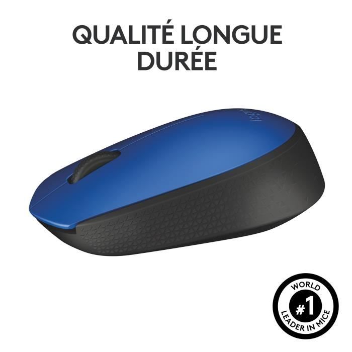 Souris - Sans Fil - Logitech - M171 - Ambidextre - Bleu