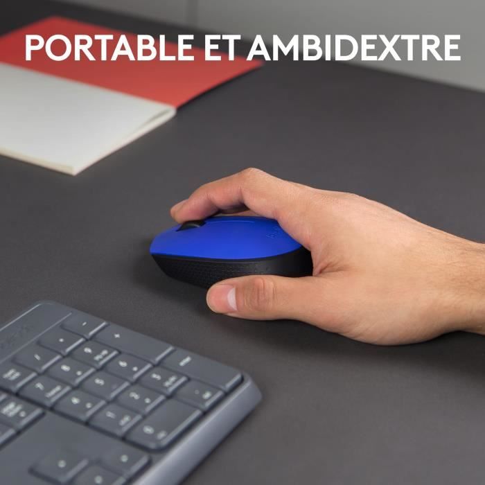 Souris - Sans Fil - Logitech - M171 - Ambidextre - Bleu