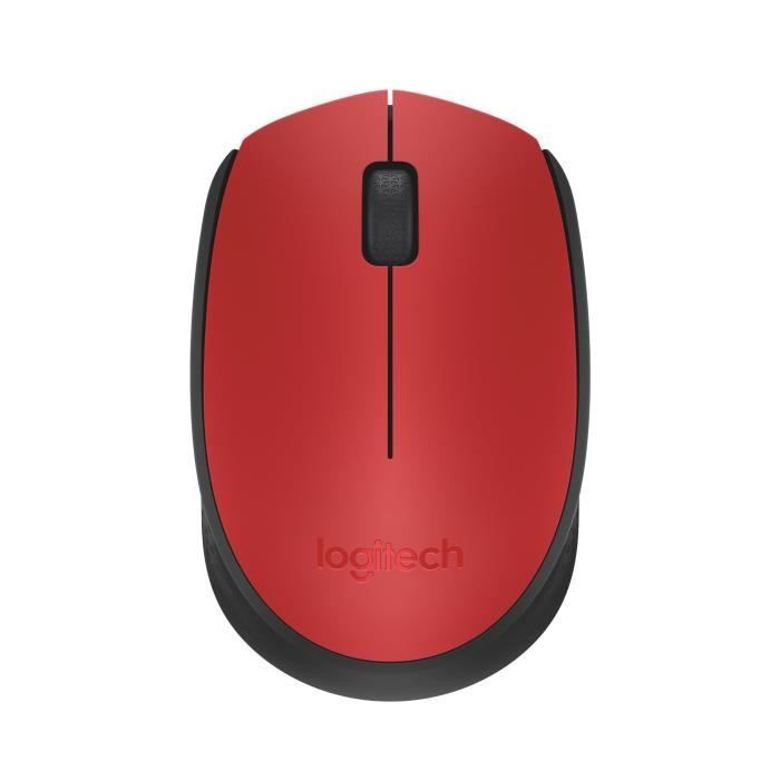 Souris - Sans Fil - Logitech - M171 - Ambidextre - Rouge