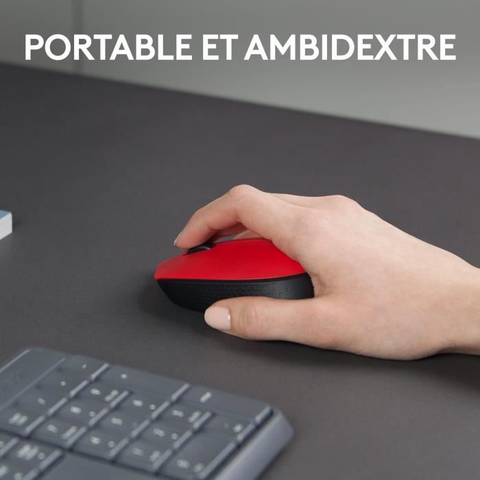 Souris - Sans Fil - Logitech - M171 - Ambidextre - Rouge