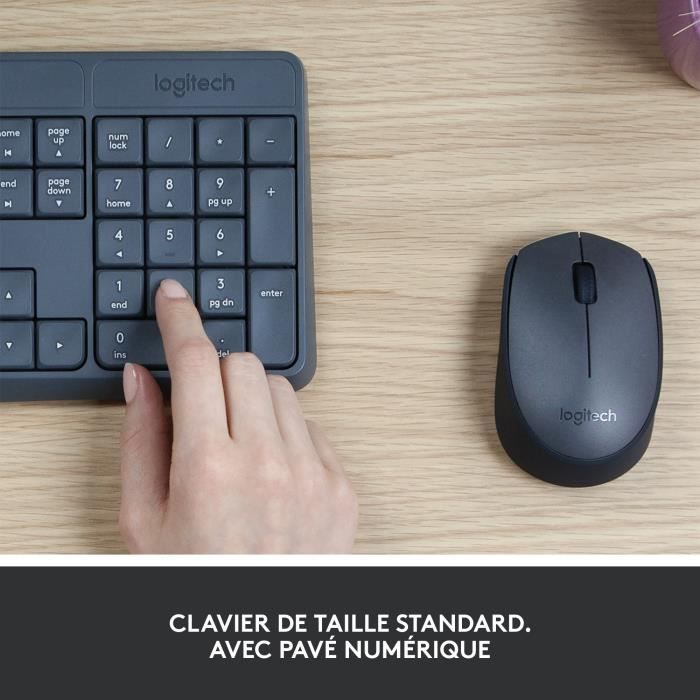 Ensemble clavier et souris Logitech COMBO MK235 FR