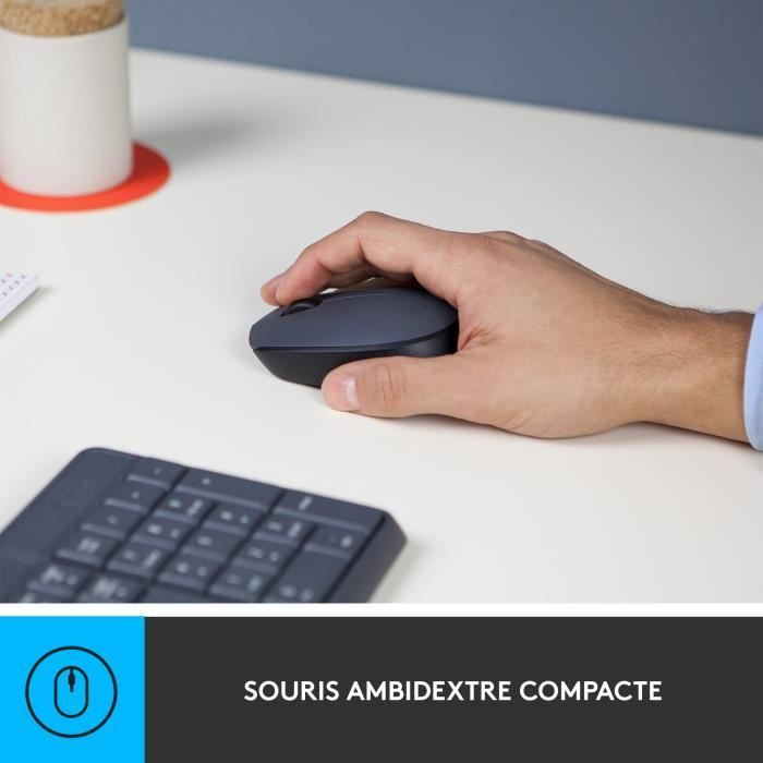 Ensemble clavier souris - Sans fil - Logitech - MK235 - AZERTY