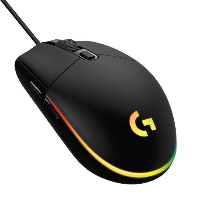 Souris gamer - Filaire - Logitech G - G203 - Lightsync - RGB - USB - Noir