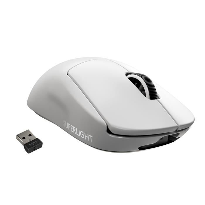 Souris Logitech Gaming G PRO X Superlight sans fil, pour PC/Mac - Blanc