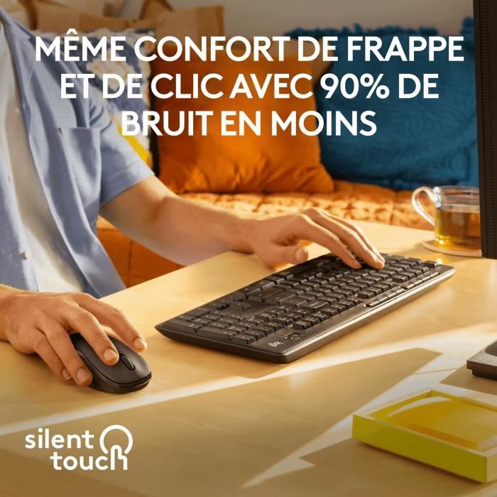 Ensemble clavier souris - Sans fil - Logitech - MK295 - AZERTY