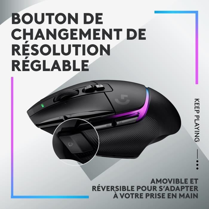 Souris gamer - Sans fil - Logitech G - G502 X Plus - Noir