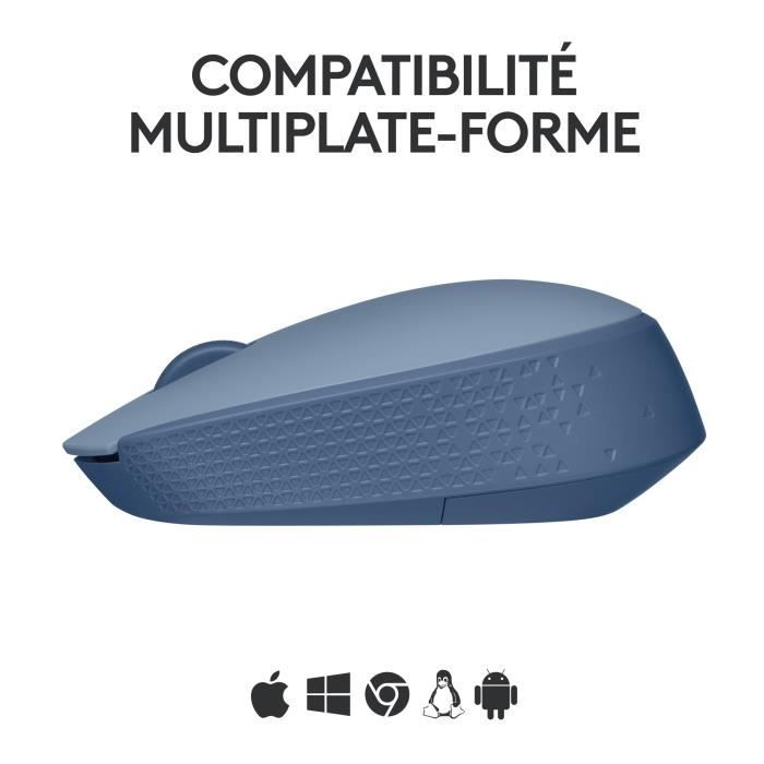 Souris - Sans Fil - Logitech - M171 - Ambidextre - Bleu Gris