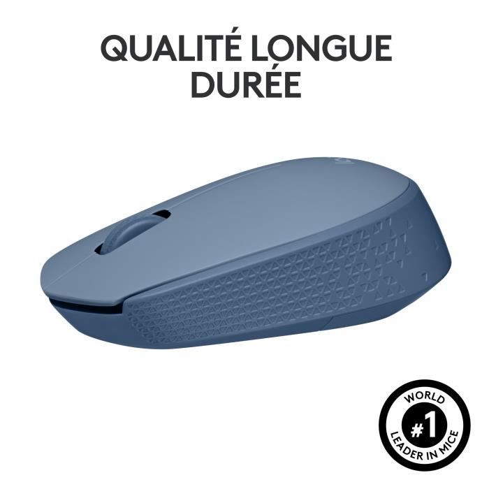 Souris - Sans Fil - Logitech - M171 - Ambidextre - Bleu Gris