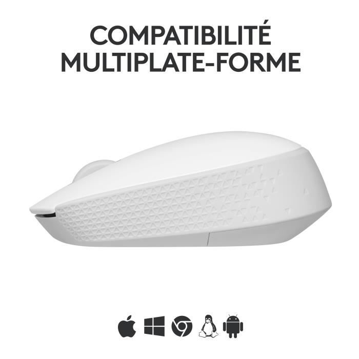 Souris - Sans Fil - Logitech - M171 - Ambidextre - Blanc