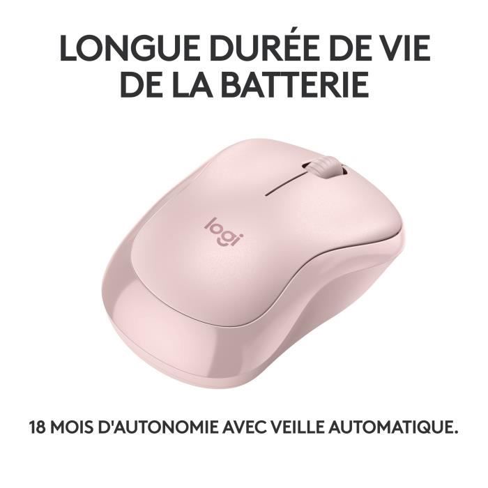 Souris - Sans fil - Logitech - M240 - Rose