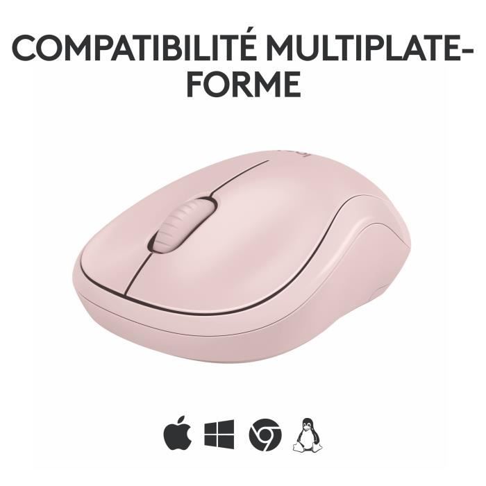 Souris - Sans fil - Logitech - M240 - Rose