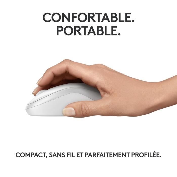 Souris - Sans fil - Logitech - M240 - Blanc