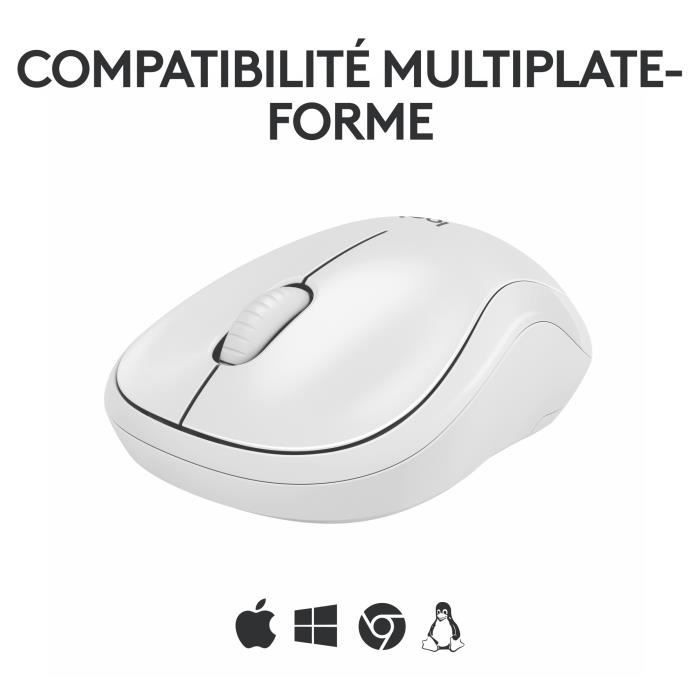 Souris - Sans fil - Logitech - M240 - Blanc