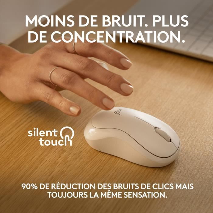 Souris - Sans fil - Logitech - M240 - Blanc