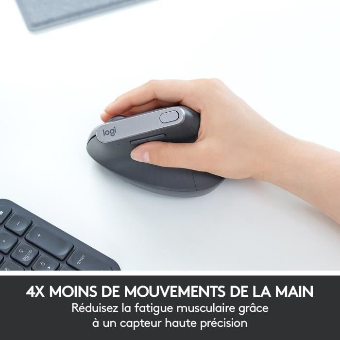 Souris - Sans Fil - Logitech - MX Vertical - Gris