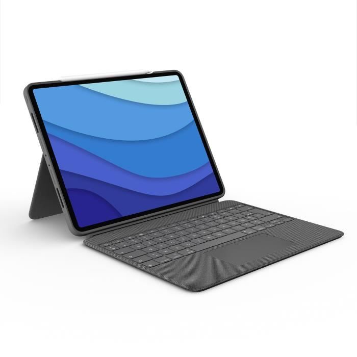 Clavier pour tablette Logitech COMBO TOUCH pour iPad Pro 12.9 new /5eme génération , Ipad Air 5eme génération