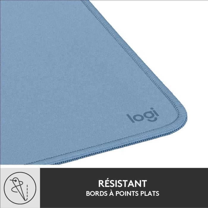 Tapis de souris - Logitech - Série Studio - Glissement facile - Bleu Gris