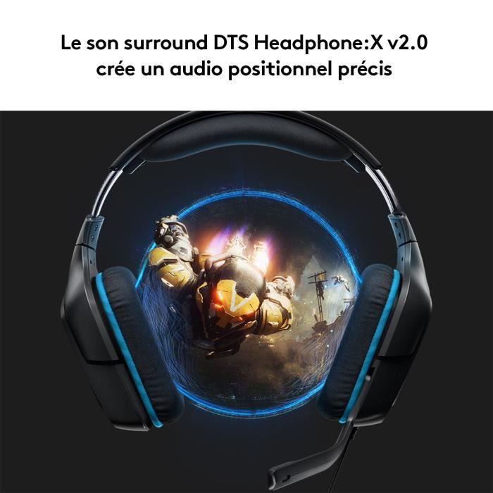 Casque gamer - Filaire - Logitech G - G432 - Avec micro - Noir