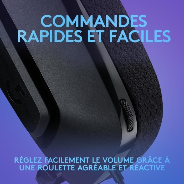 Casque gamer - Filaire - Logitech G - G335  - Léger - Noir