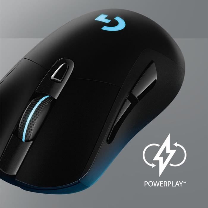 Souris gamer - Sans fil - Logitech G - G703 Hero - Noir